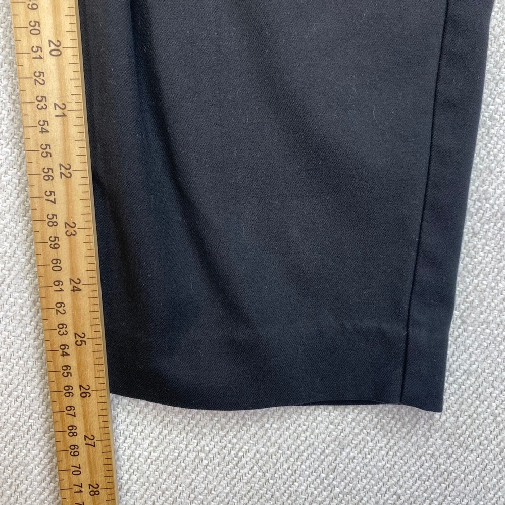 LOFT Tapered Ankle Pull On Dress Pants Womens Medium Black Pleated Front Career - Picture 7 of 13